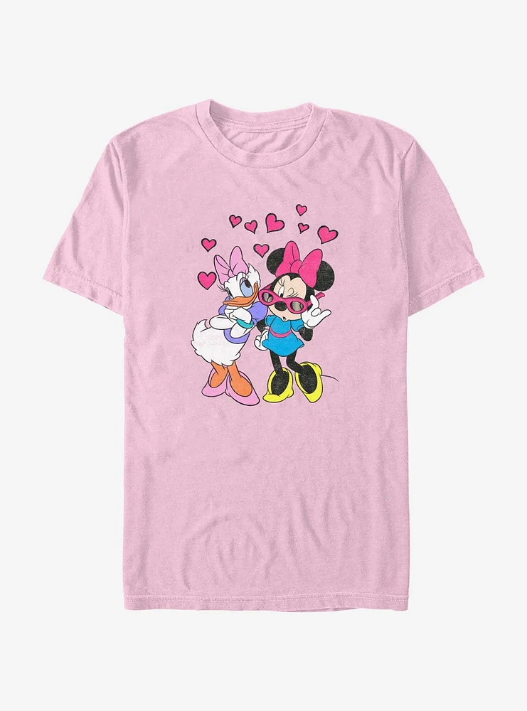 Disney Minnie Mouse & Daisy Duck Hearts Garment Dye T-Shirt