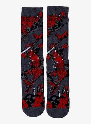 Marvel Deadpool Allover Print Crew Socks - BoxLunch Exclusive