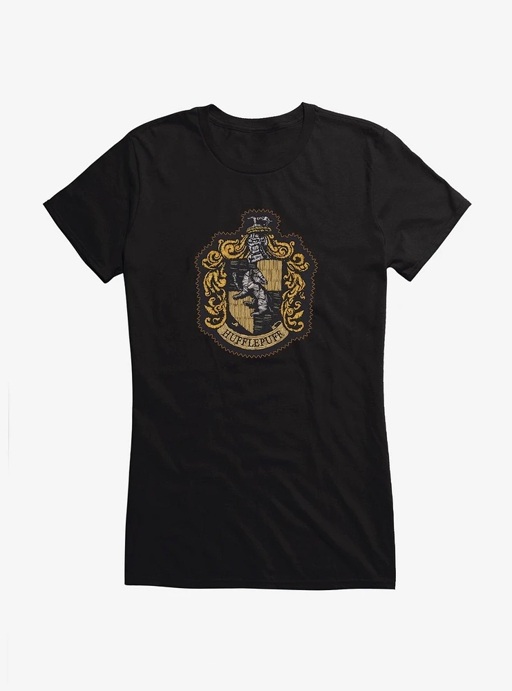 Harry Potter Hufflepuff Coat of Arms Girls T-Shirt