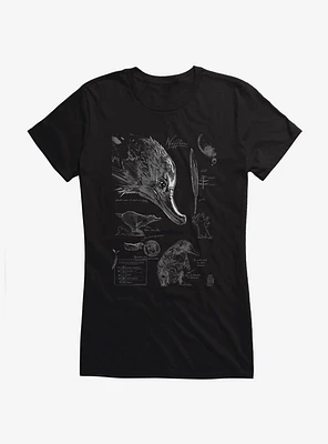 Fantastic Beasts Niffler Sketches Girls T-Shirt