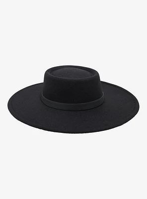 Black Western Buckle Wide Brim Hat