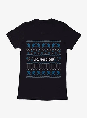 Harry Potter Ravenclaw Ugly Christmas Pattern Womens T-Shirt