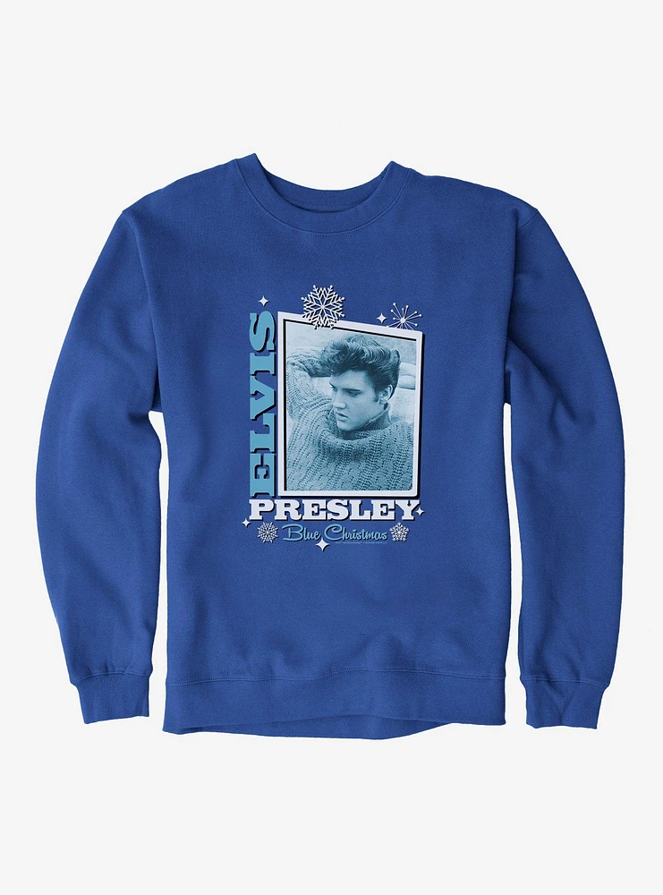 Elvis Presley Blue Christmas Sweatshirt