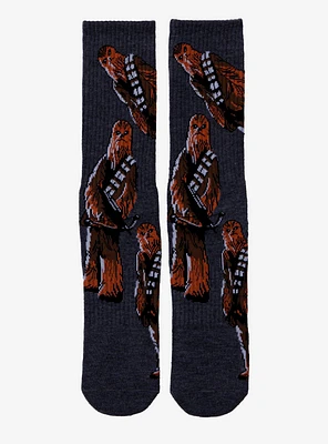 Star Wars Chewbacca Allover Print Crew Socks - BoxLunch Exclusive