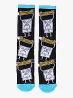 SpongeBob SquarePants DoodleBob Allover Print Crew Socks — BoxLunch Exclusive