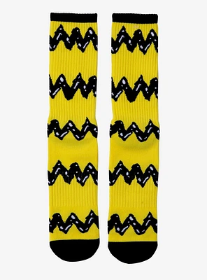 Peanuts Charlie Brown Striped Crew Socks - BoxLunch Exclusive