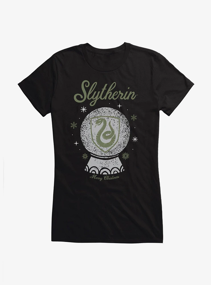 Harry Potter Snow Globe Slytherin Girls T-Shirt