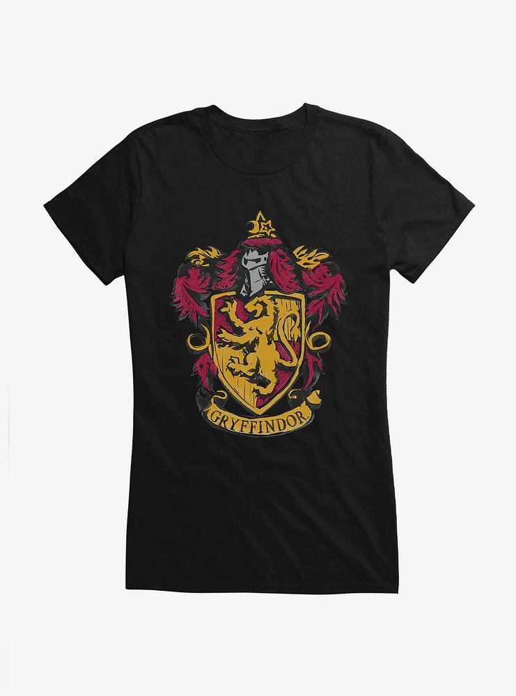 Harry Potter Gryffindor Lion Shield Girls T-Shirt