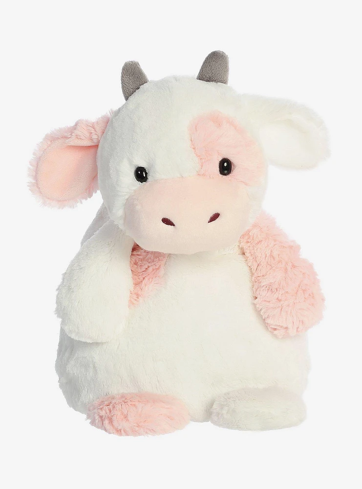 Aurora Huggle Pals Serene Strawberry Cow 12 Inch Weighted Plush