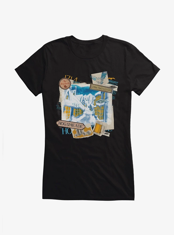 Harry Potter Hogsmeade Collage Girls T-Shirt