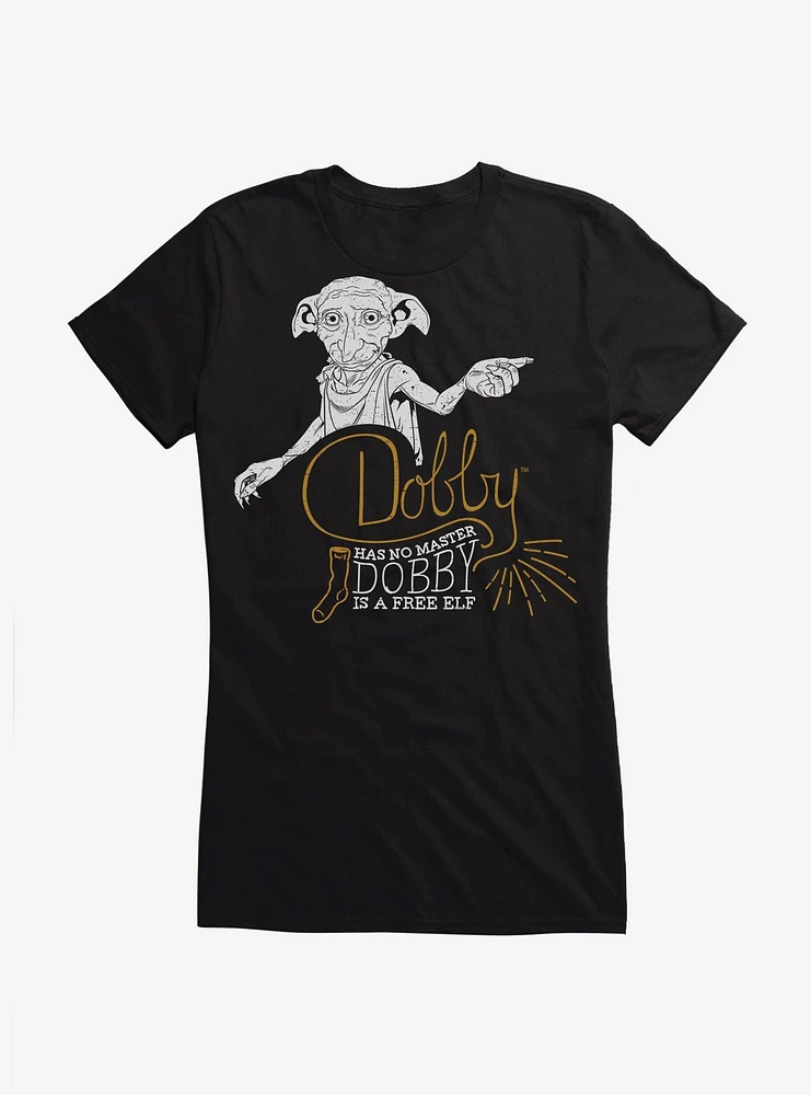 Harry Potter Dobby Is A Free Elf Girls T-Shirt