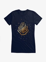 Harry Potter Hogwarts Emblem Glitter Girls T-Shirt