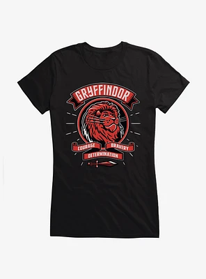 Harry Potter Gryffindor House Patch Art Girls T-Shirt