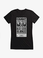 Harry Potter Lucius Malfoy Wanted Poster Girls T-Shirt