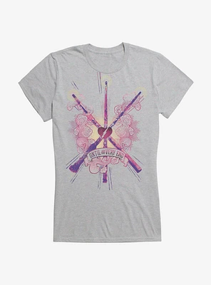 Harry Potter Until The Very End Wands Girls Pink T-Shirt