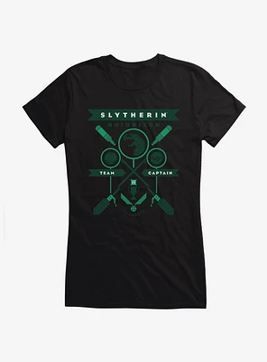 Harry Potter Slytherin Quidditch Team Captain Girls T-Shirt