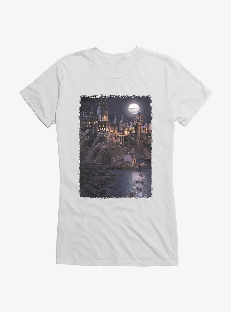 Harry Potter Boats To Hogwarts Dock Girls T-Shirt