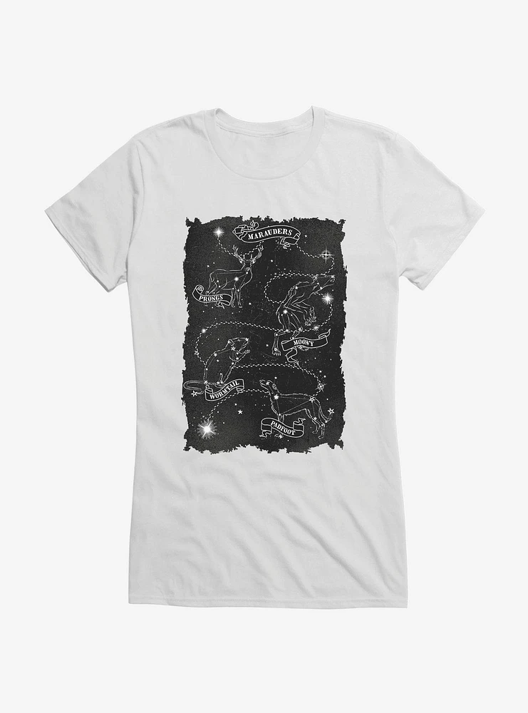 Harry Potter Marauder's Map B&W Girls T-Shirt