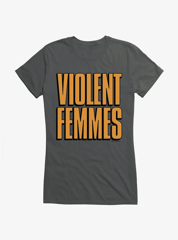 Violent Femmes Shadowed Logo Girls T-Shirt