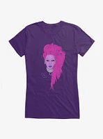 RuPaul Neon Purple Portrait Girls T-Shirt