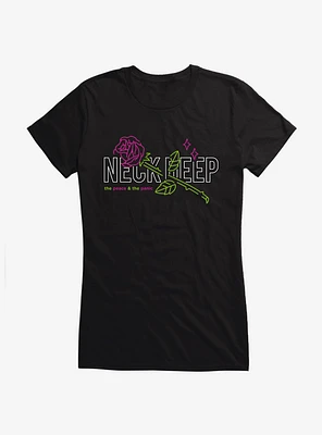 Neck Deep Neon Rose Girls T-Shirt