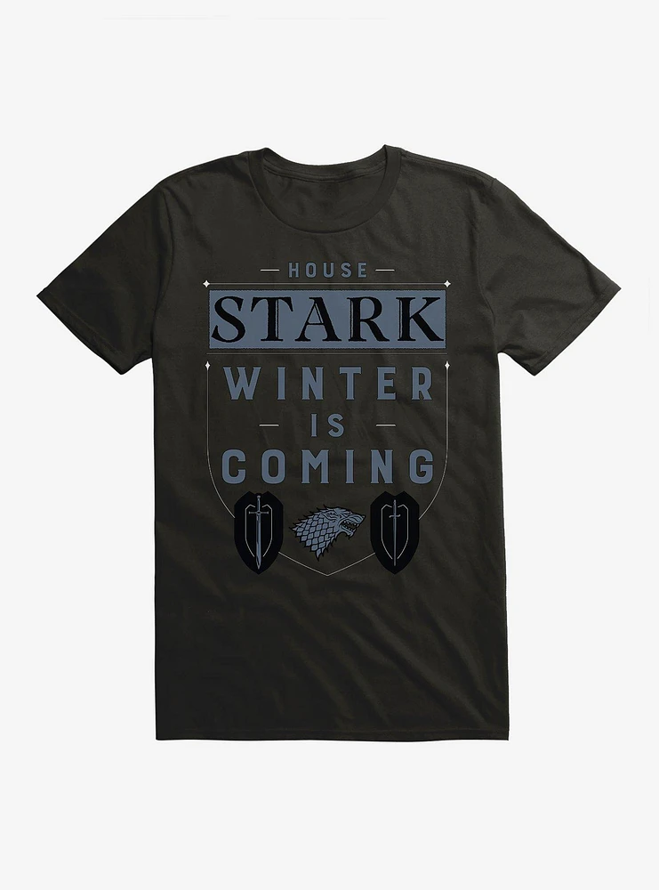 Game Of Thrones House Stark Words Script T-Shirt