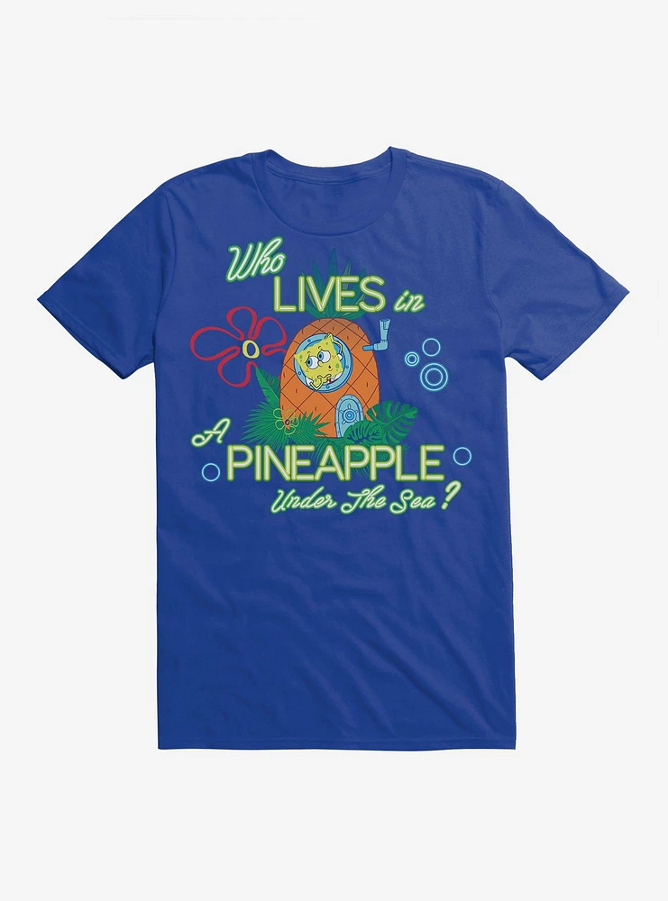 SpongeBob SquarePants Who Lives a Pineapple T-Shirt