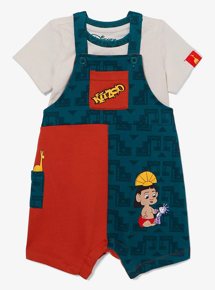 Disney The Emperor's New Groove Kuzco Color Block Infant T-Shirt and Overall Set