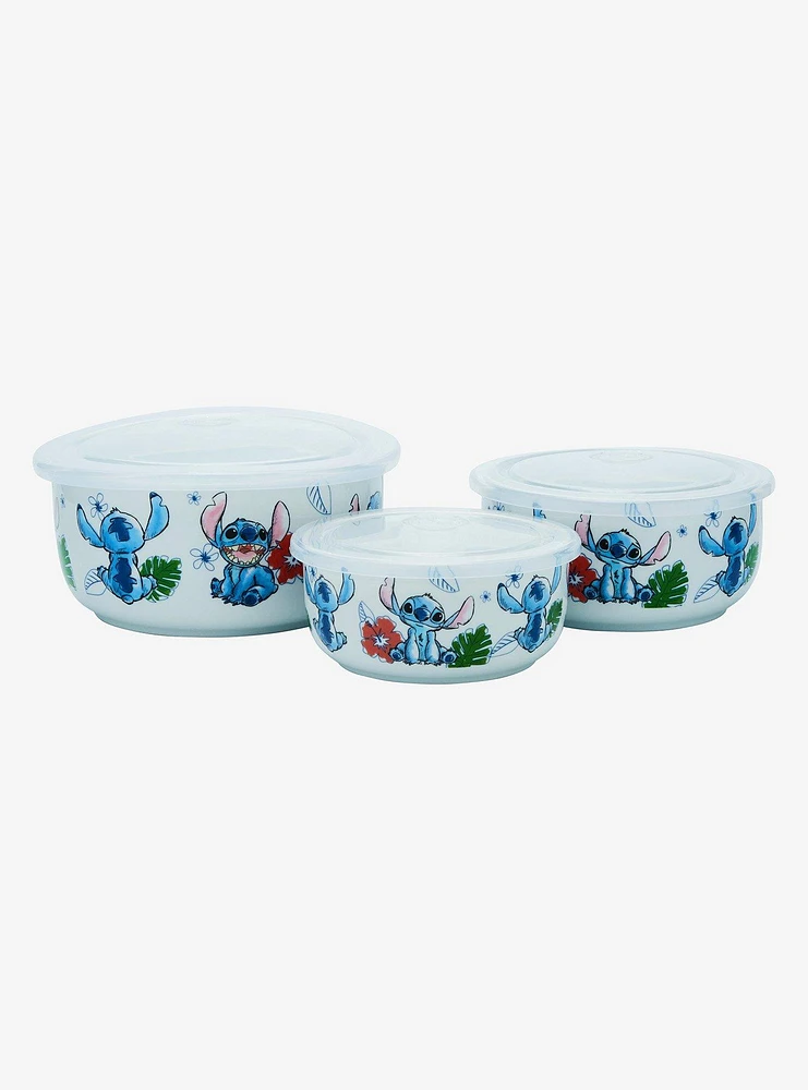 Disney Lilo & Stitch Sketch Stitch Hibiscus Bowl Set