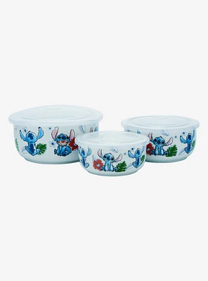 Disney Lilo & Stitch Sketch Stitch Hibiscus Bowl Set