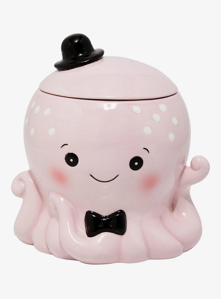 Octopus in Hat Figural Cookie Jar