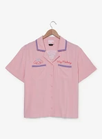 Sanrio My Melody Diner Women's Plus Cropped Woven Button-Up - BoxLunch Exclusive