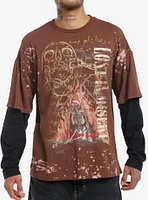 Lost Misery Brown & Black Twofer Long-Sleeve T-Shirt