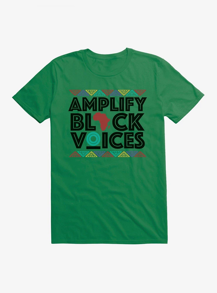 Black History Month Amplify Voices Text T-Shirt