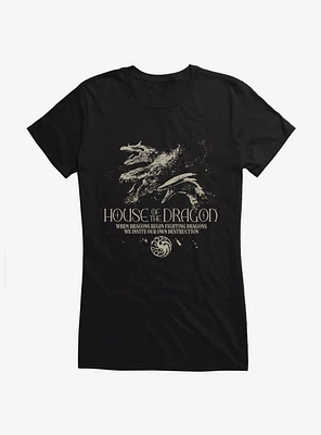 House Of The Dragon Invite Our Own Destruction Girls T-Shirt