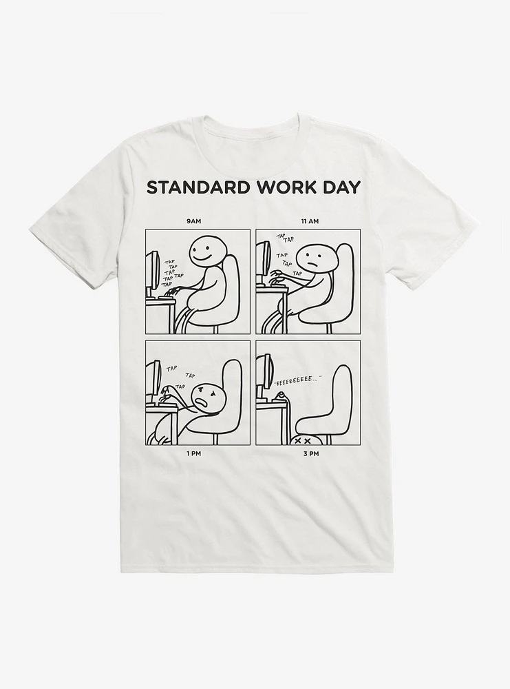 Work Day Comic Panel T-Shirt