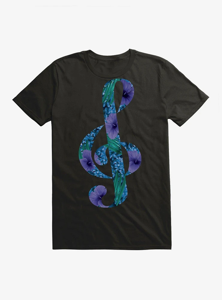 Treble Clef Floral T-Shirt