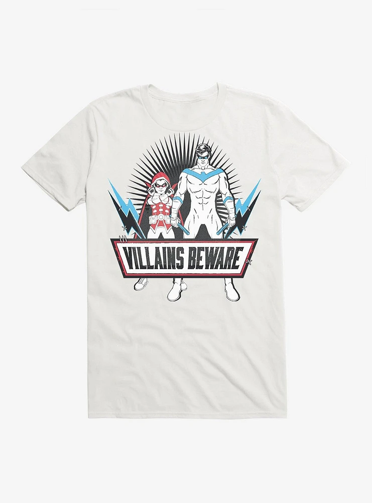 DC Comics Batman Robin Nightwing Villains Beware Black T-Shirt