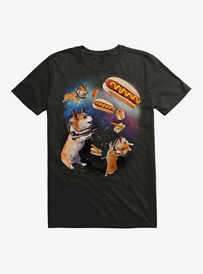 Corgis & Hot Dogs Galaxy T-Shirt