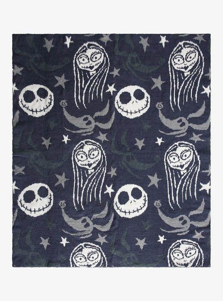 Disney The Nightmare Before Christmas Jack & Sally Allover Print Feather Knit Throw