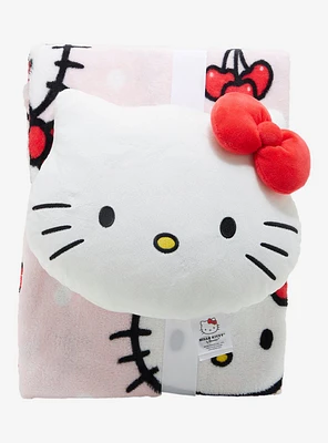 Sanrio Hello Kitty Red Fruit Throw and Pillow Set