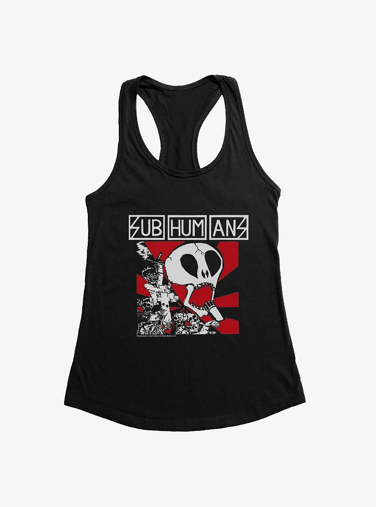 Subhumans Skull Band Logo Girls Tank