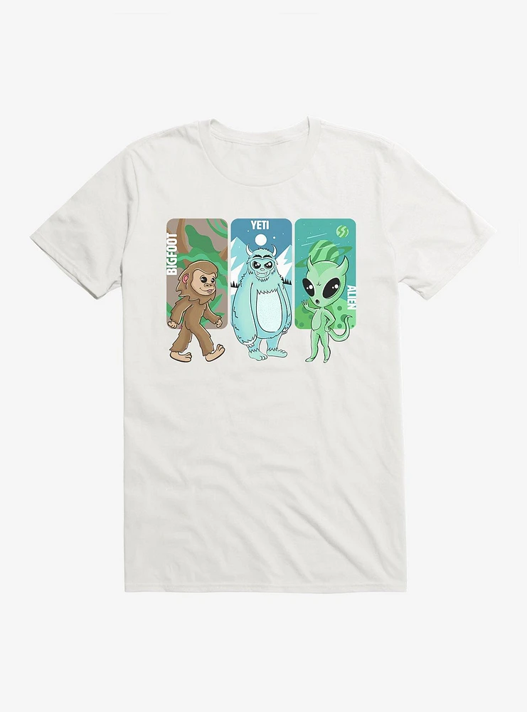 Bigfoot Yeti And Alien T-Shirt