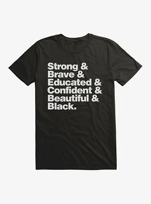 Black History Month Strong Brave T-Shirt