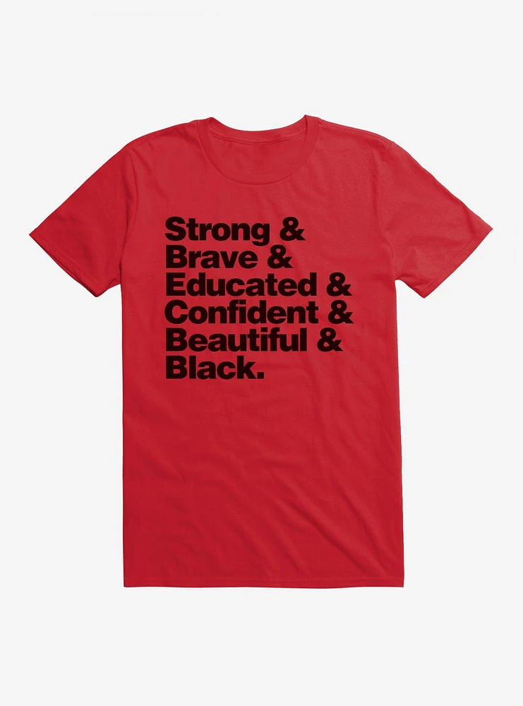 Black History Month Strong Brave T-Shirt