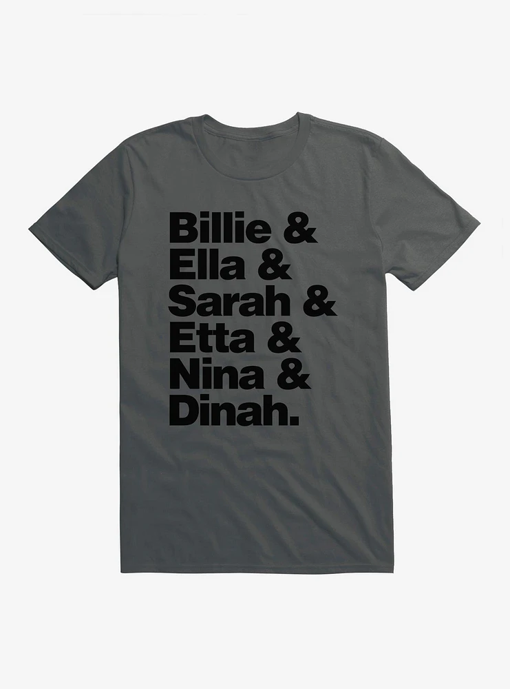 Black History Month Billie Ella Sarah Etta Nina Dinah T-Shirt