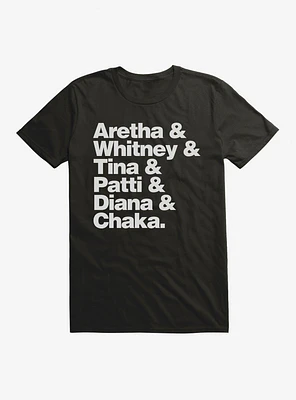 Black History Month Aretha Whitney Tina Patti Diana Chaka T-Shirt