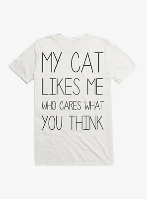 My Cat Likes Me T-Shirt