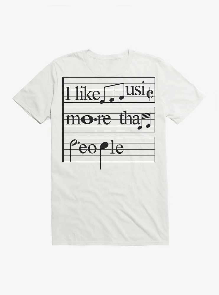 I Like Music More Than People T-Shirt