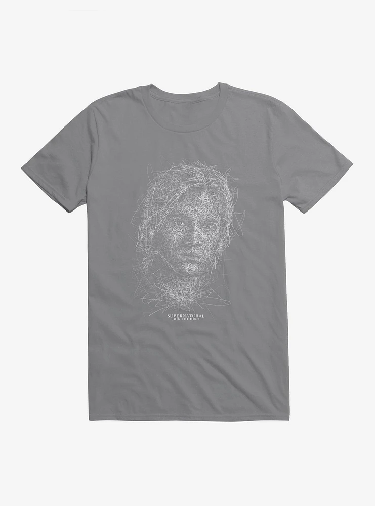 Supernatural Sam Squiggle Sketch T-Shirt